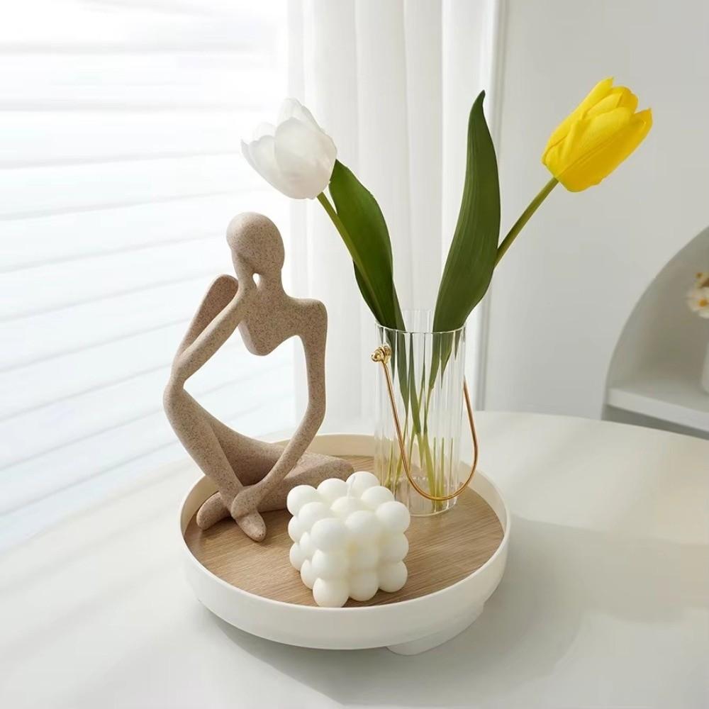 Plastic Fruit Storage Tray Round Sundries Organizer Desktop Organizer Entrance Hall