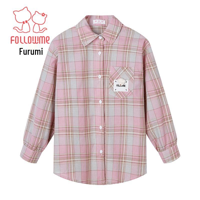 Girls' Plaid Long-Sleeve Shirt