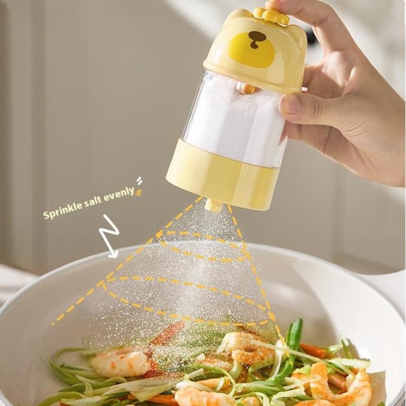 0.2G Metering Salt Shaker Push Type Salt Dispenser Salt Sugar Bottle Shaker Canister Quantitative Salt Shaker Moisture-Proof