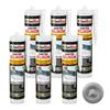 IsolBau Sanitary Silicone Gray Sanitär Silikon 6 x 300ml