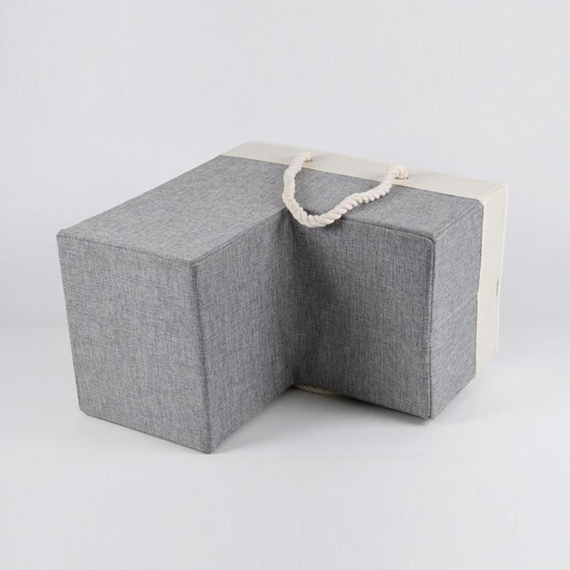 Stair Basket with Cotton Rope Handle for Carpeted Stair Foldable Storage Basket Suitable for Toy Clothes Book Sundries