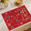 1pc American Star Flag Placemats, Patriotic Memorial Day Table Mats, Suitable for Party Kitchen Restaurant Decoration