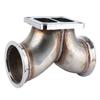 VBand Dual Inlet Y Elbow Adapter 3in for V6 V8 Engine T4 Turbocharger Twin Scroll Flange