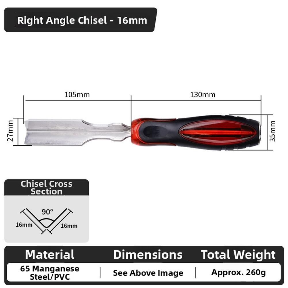 9mm 16mm Right Angle Chisel 65 Manganese Steel Precision Mortising Grooving Tool For Woodworking Door Window Joinery File