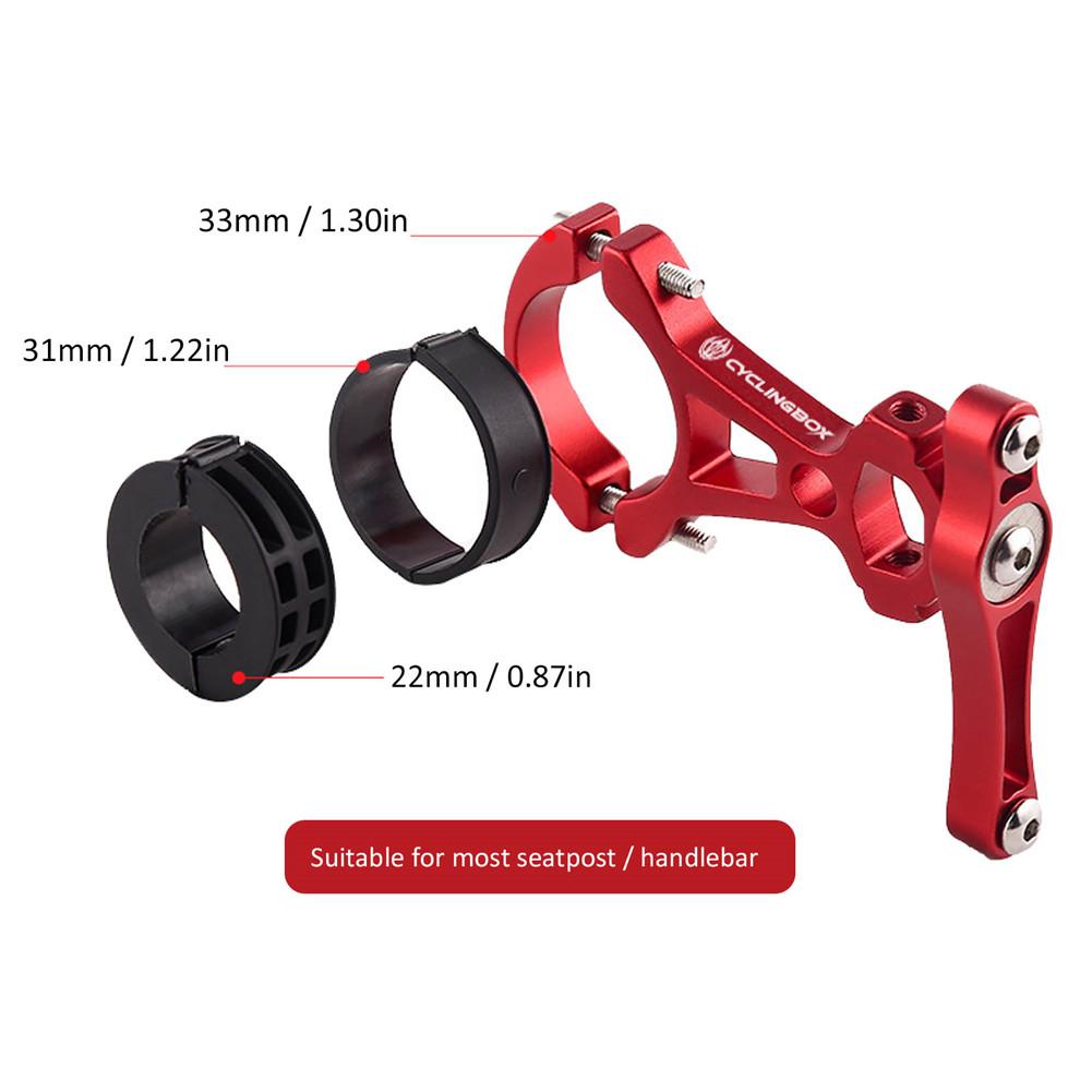 Bike  Bottle  Mount  Adapter Bike Handlebar Seat Post Bottle Cage Clamp Aluminium Alloy Double Buckle Kettle Holder