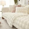 Thicken Plush  2 3 Seat Sofa Covers for Living Room Solid Color Pet Kids Sofa Mat Non-Slip Couch Armchair Slipcovers Protector