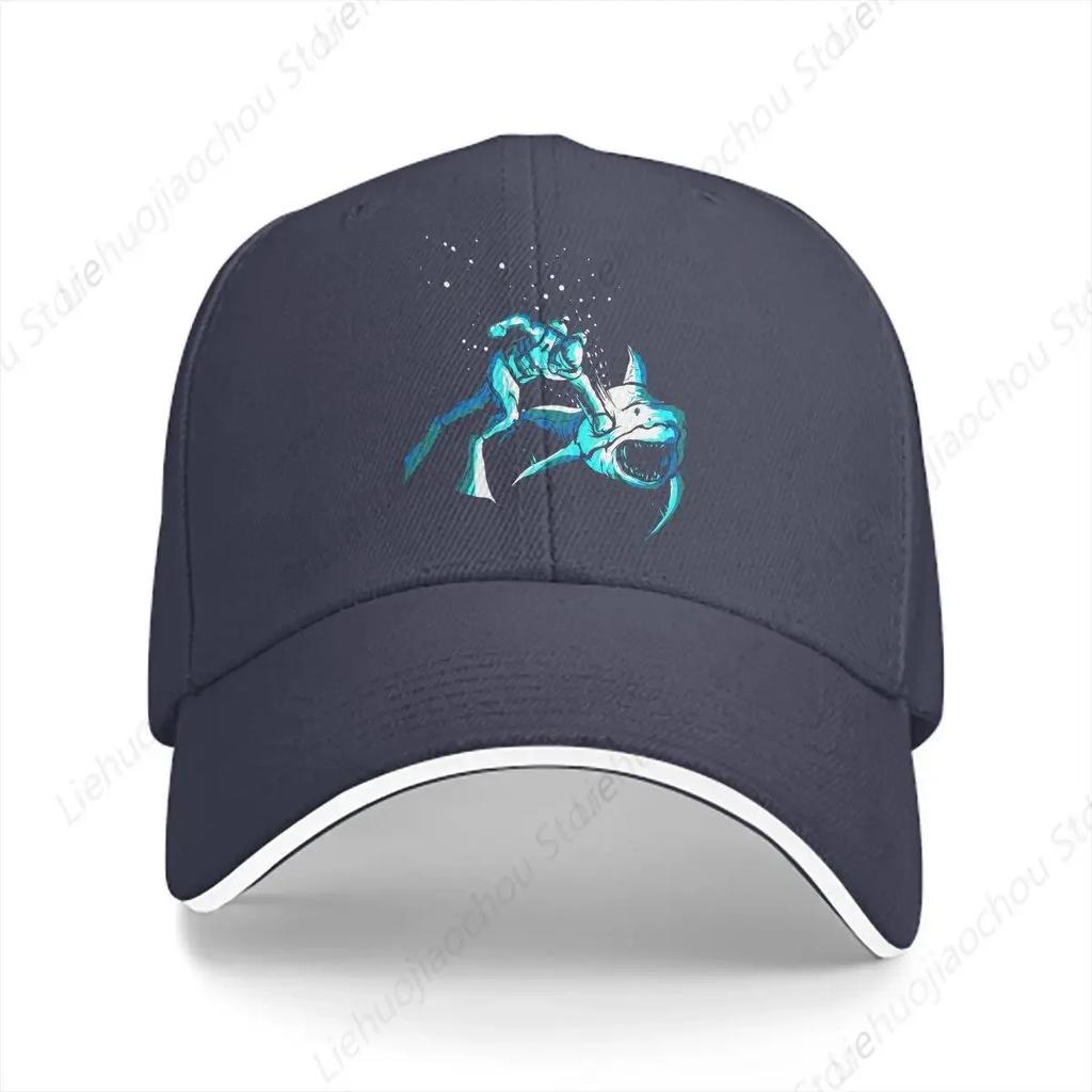 Washed Unisexs Baseball Cap Fighting Sports Snapback Caps Dad Hat Shark Scuba Diving Golf Hats