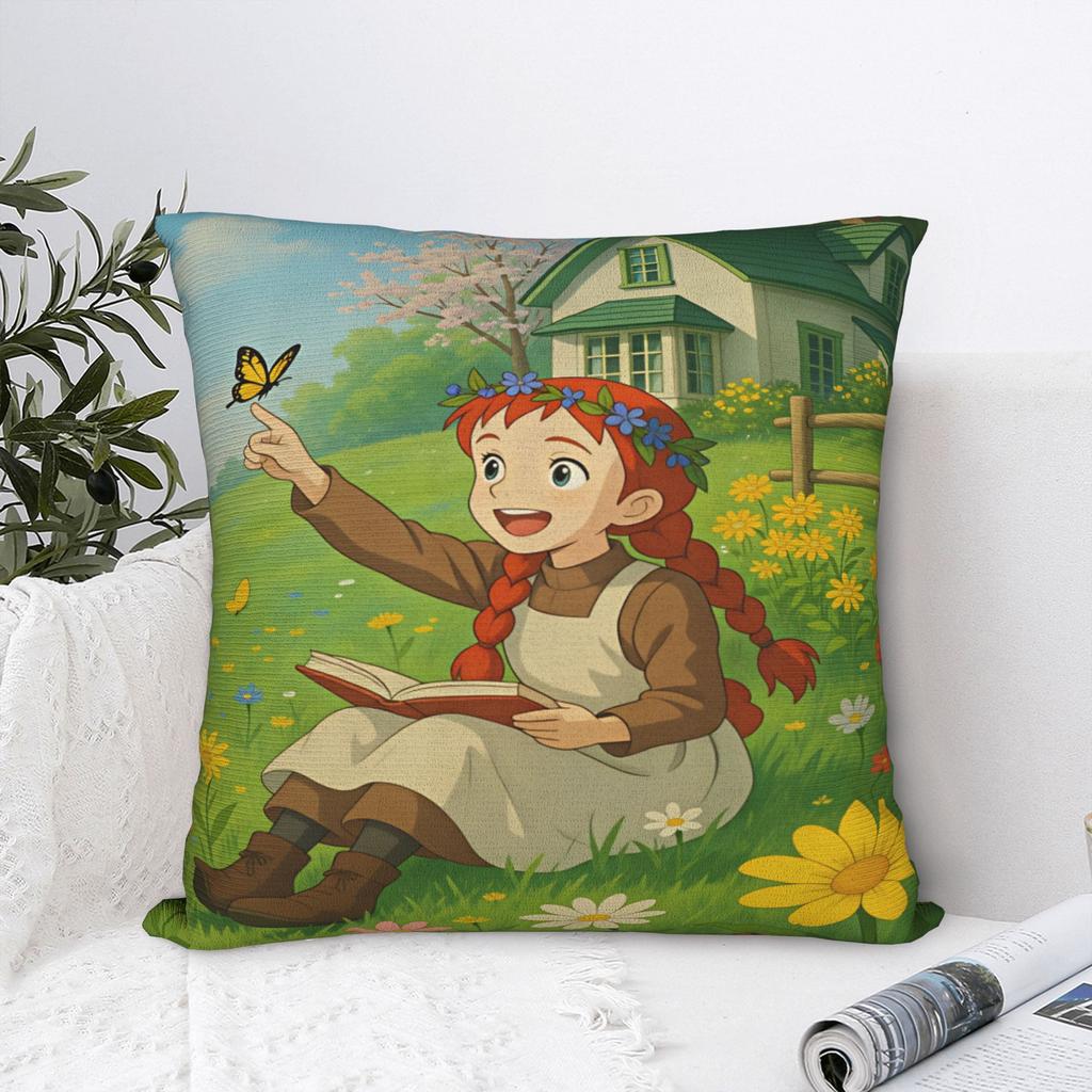 Anne of Green Gables Pillow Cover Soft Cushion Cover Morden Pillow Case For Sofa Home Decoration