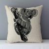 Cushion Home Decorative Pillows Elephant Kola Elk Printed Animals Pillowcase 45x45cm