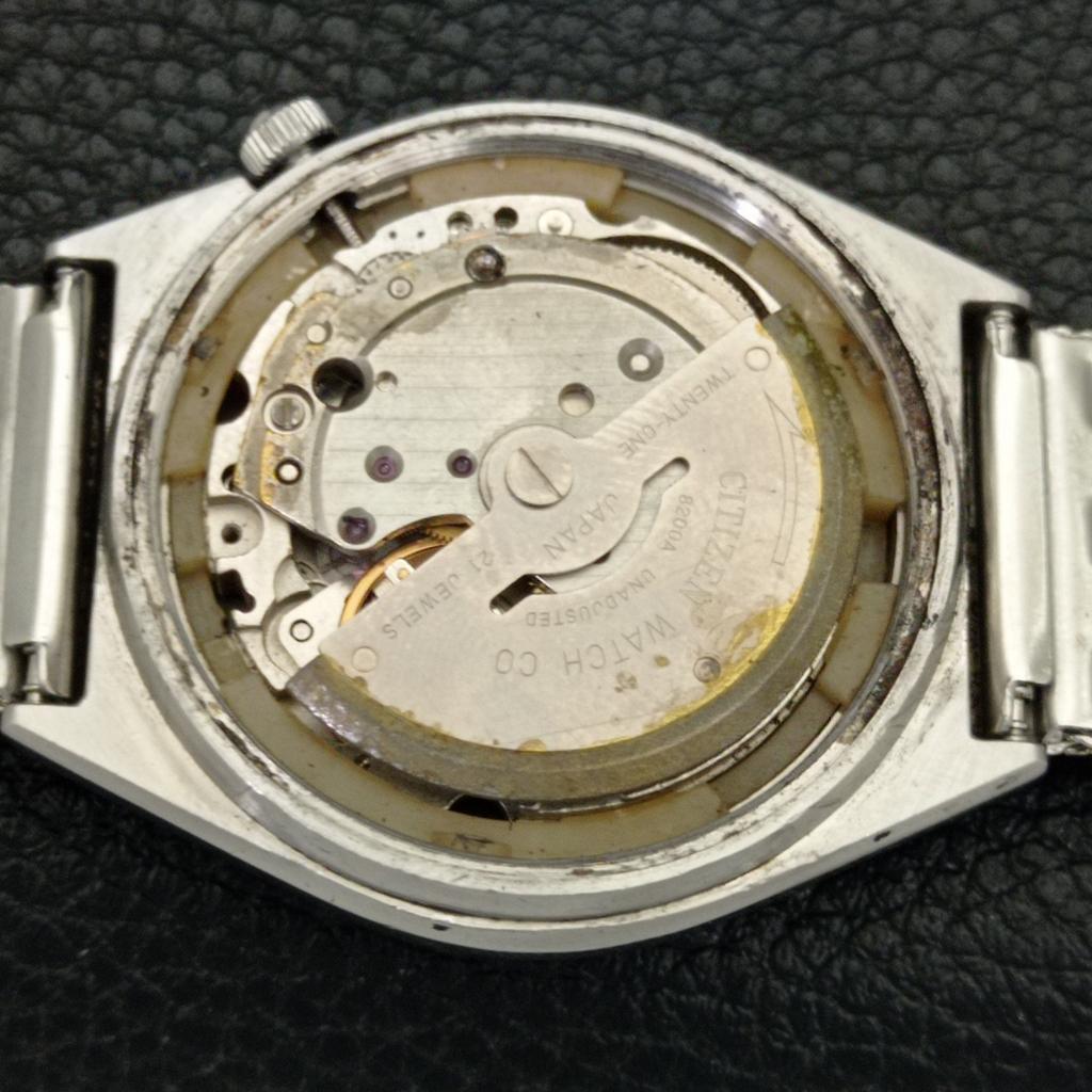 AUTOMATIC VINTAGE CITIZEN 8200 JAPAN MENS BLACK COLOR DIAL WATCH a702130-5 R208-a702130