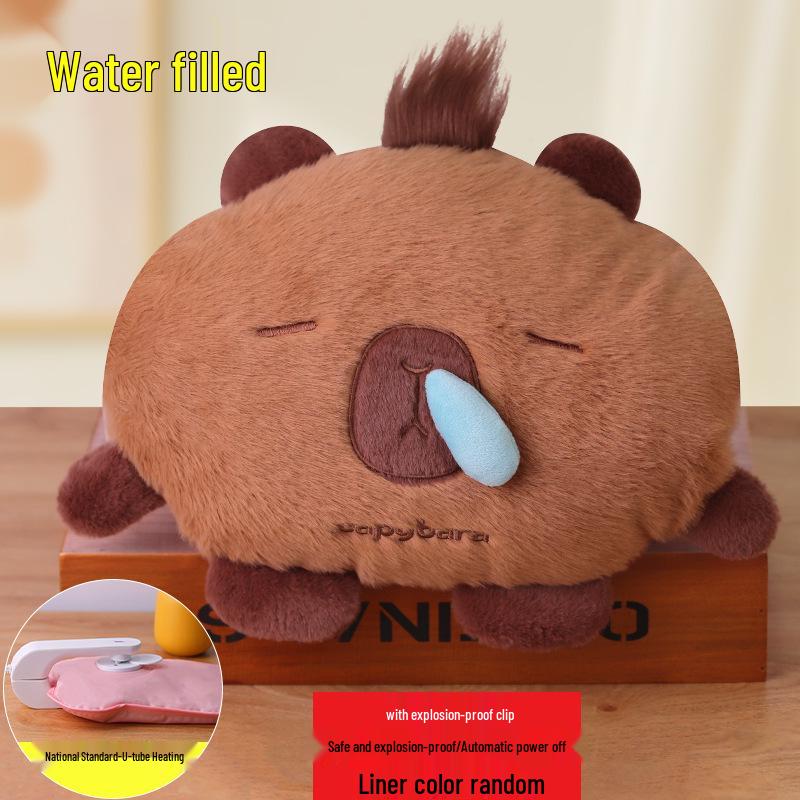 Explosion-Proof Rechargeable Plush Hot Water Bottle: Cute, Warm Hand & Belly Warmer for Girls’ Dormitory