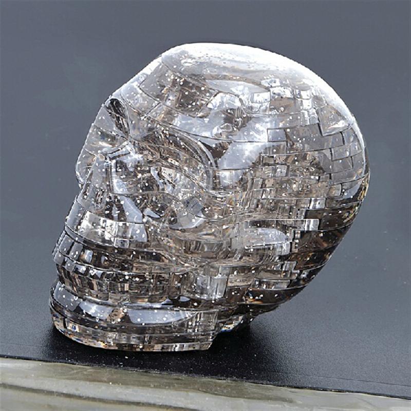 50Pcs Diy Funny Skull Flash 3D Crystal Skeleton Puzzle Creative Learning Jigsaw Toys