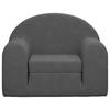 Kids Sofa Bed Anthracite Soft Plush