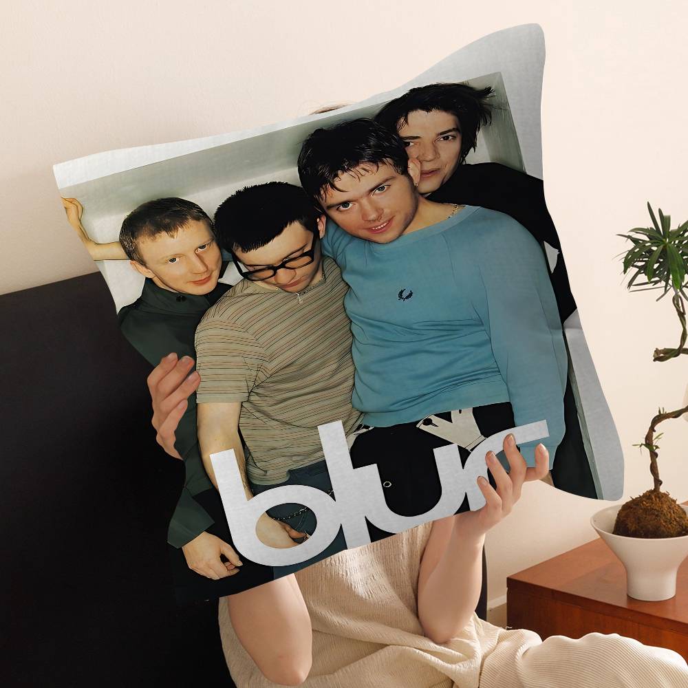 B-Blur Banda de Rock Foto Personalizada Texto Cojines Decorativos para el Hogar Regalos para el Hogar 45x45cm