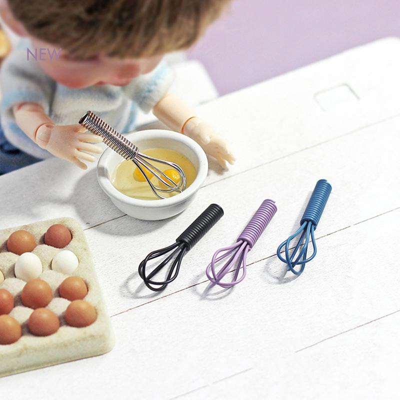 

1:12 кукольных домиков DIY игрушка для взбивания яиц миниатюры мини-аксессуары для еды модель 1 набор серебряный