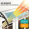 Canopy for Front Door and Window, Weatherproof, Transparent, Aluminum, Polycarbonate, 110x60x18 Cm