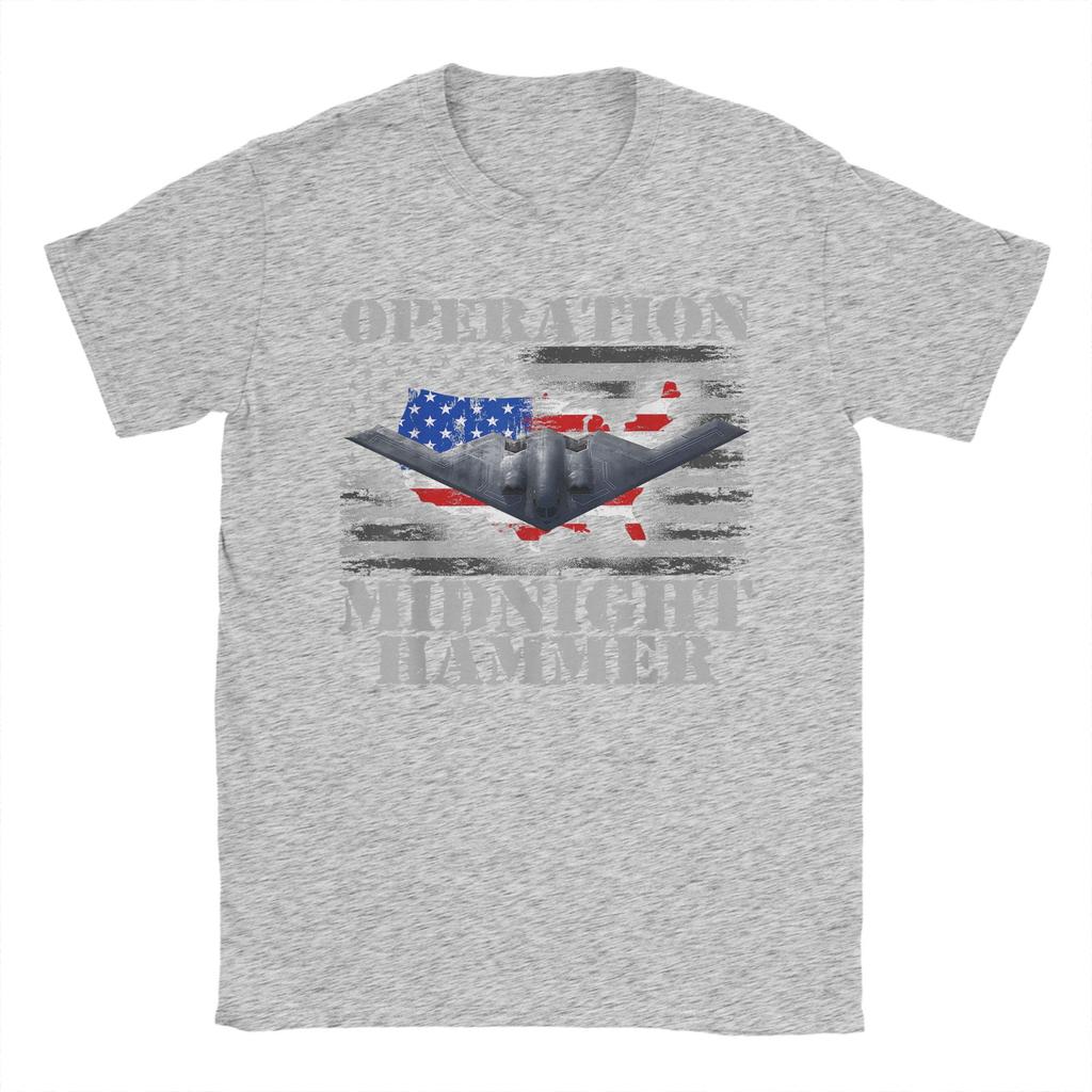 B-2 Stealth Jet Shirt Operation Midnight Hammer T-Shirt Herren Baumwolle Humorvolles T-Shirt Rundhals Kurzarm