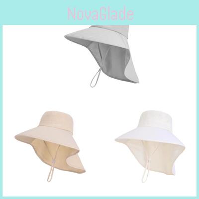 Outdoor Sun Protection Hat For Women With Adjustable Ponytail Hole And Wide Brim Fashionable Fisherman Cap