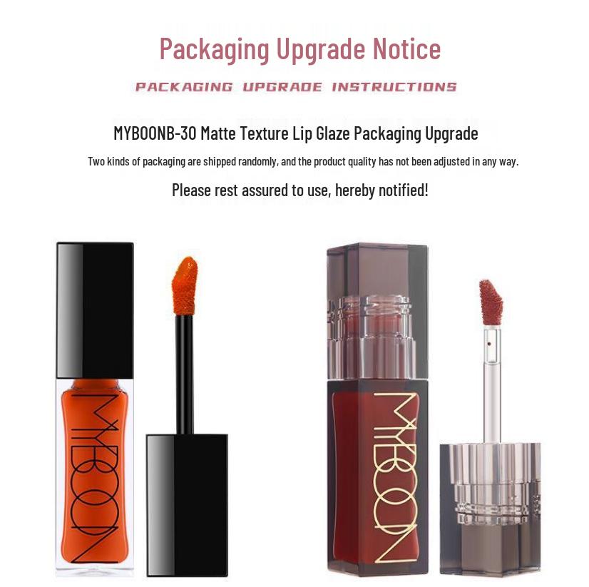 MYBOON Waterproof Matte Lip Gloss, Long-Lasting, Non-Stick, Moisturizing, Highly Pigmented, Rose Bean Paste & Milk Tea Shades, 12 Colors (B30)