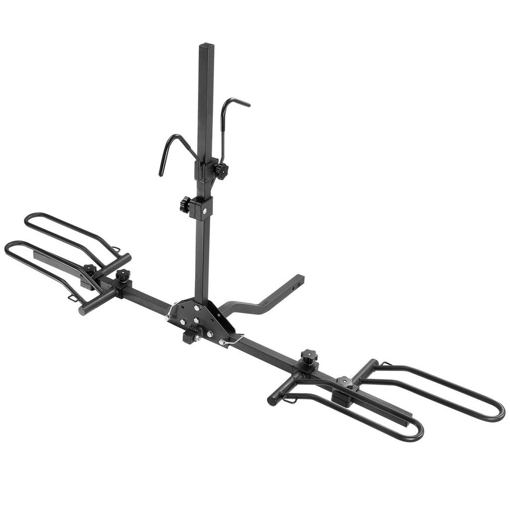 Fahrradträger für Anhängerkupplung, Plattformstil für 2 Fahrräder, Maximale Tragfähigkeit 80 LBS Fahrradträger Anhängerkupplung für 1,25-/2-Zoll-Empfänger, Kippbarer und faltbarer Fahrradträger mit