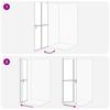 Walk In Shower Screen Gold 90 X 6.5 X 190 Cm