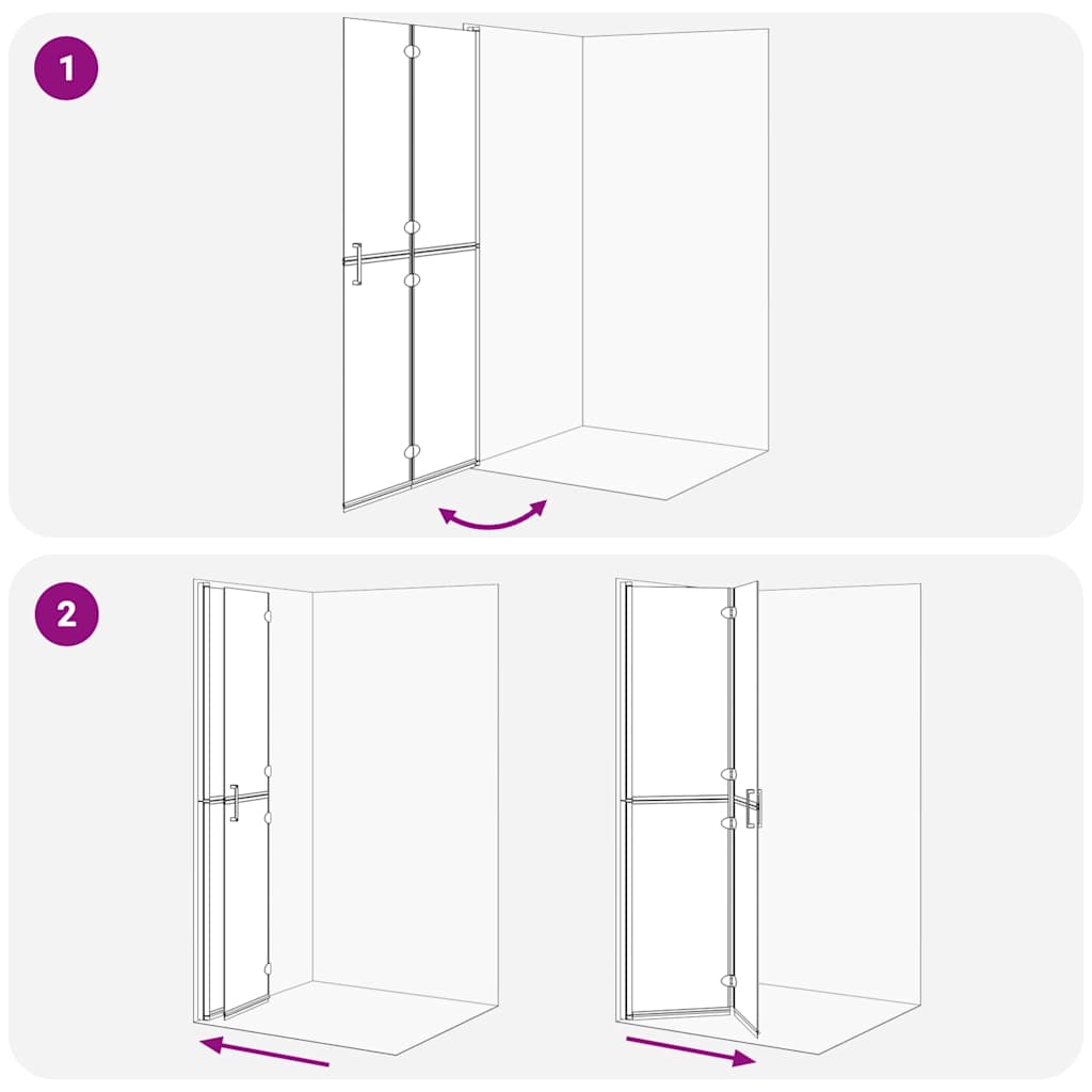Walk In Shower Screen Gold 90 X 6.5 X 190 Cm