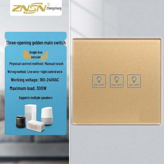 Graffiti Smart WiFi Wall Switch with Alexa & Google Voice Control, US/EU Specs, Touch Panel