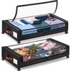 Under Bed Storage with Wheels, 2Pack Under Bed Storage Containers, Under Bed Shoe Storage and Bins (Black)