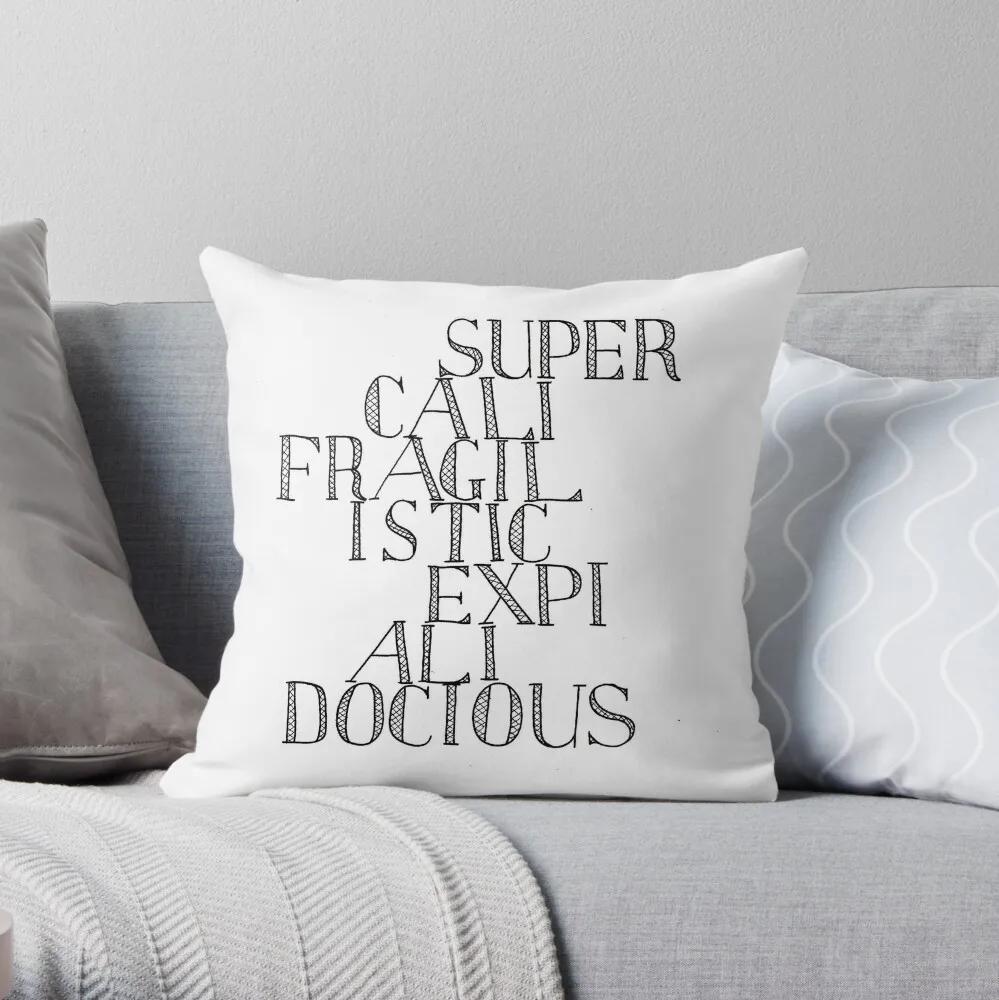 Supercalifragilisticexpialidocious - Mary Poppins Throw Pillow Ornamental Pillow Cushion Child Peach skin 18*18(CM)-1Pcs