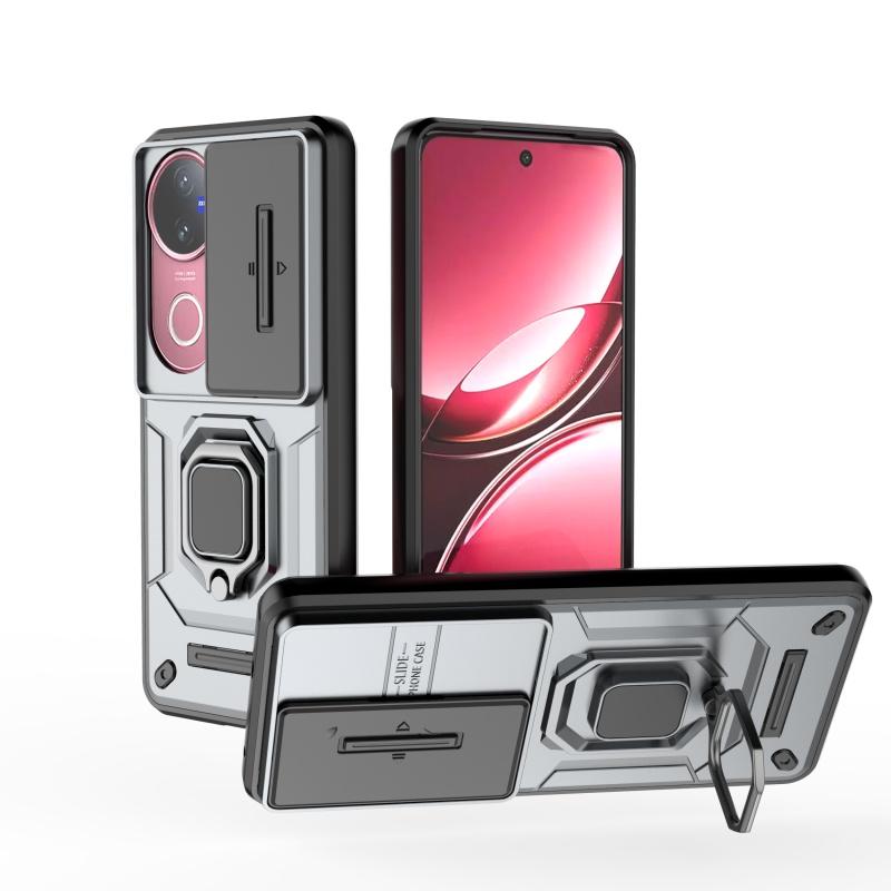 Für Vivo V50 Hülle Abdeckung Vivo V50 V 50 Capas Kameraobjektivschutz Handy Bumper Rückseite Armor Stoßfest Ringhalter Funda Vivo V50