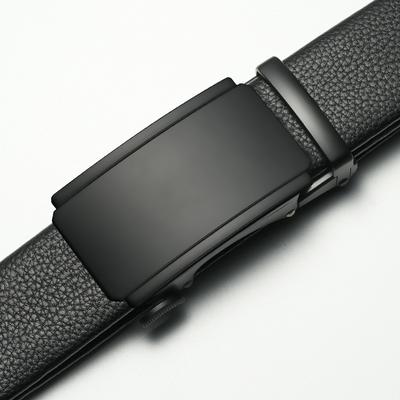 Men's Belt Trendy Versatile Leather Automatic Buckle Belt Business Casual Simple Middle Aged and Young Trousers Belt
