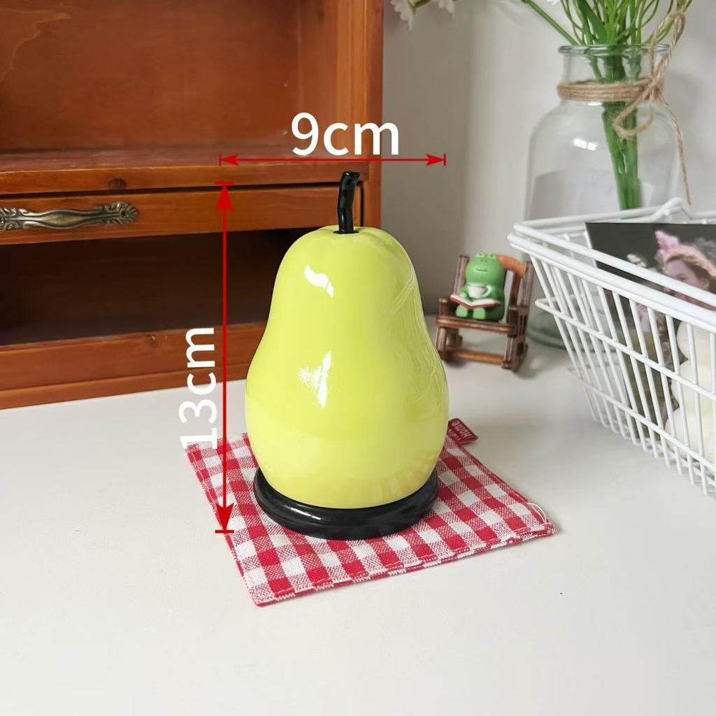 Cute Apple And Pear Design Toothpick Box Luxury Home Cotton Swab Dental Floss Storage Creative Container Modern Organizer