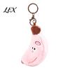 Banana Shape Backpack Accessory Cute Plush Keychain, Soft Stuffed Fruit Pendant Bag Charm with Embroidered Face, Cartoon for Polyester Plushie