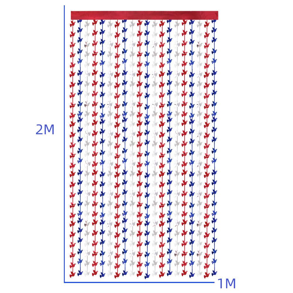 

Праздничный сине-красный дождь-занавес для рождественских украшений и сцен для вечеринки