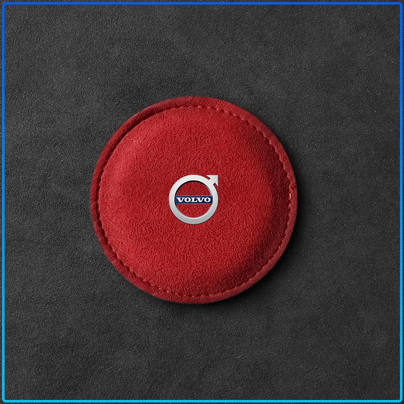 PU Leather Slot Non-slip Coaster Mat Car Cup Holder Pad For Volvo 240 C70 S40 S50 S60 S70 S80 S90 V40 V50 V60 V90 XC40 XC60 XC90 Vnl Truck