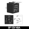 JD1914 40A 12V/24V SPDT Waterproof Car Relay 4/5 Pin Auto Switch Starter Kit for Car Boat Tractor Truck Motorcycle Relays 5