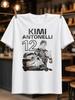 Kimi Antonelli 12 Racer Holding A Trophy With And Race Car Monochrome Tribute Graphic Bold Unisex All Tshirt