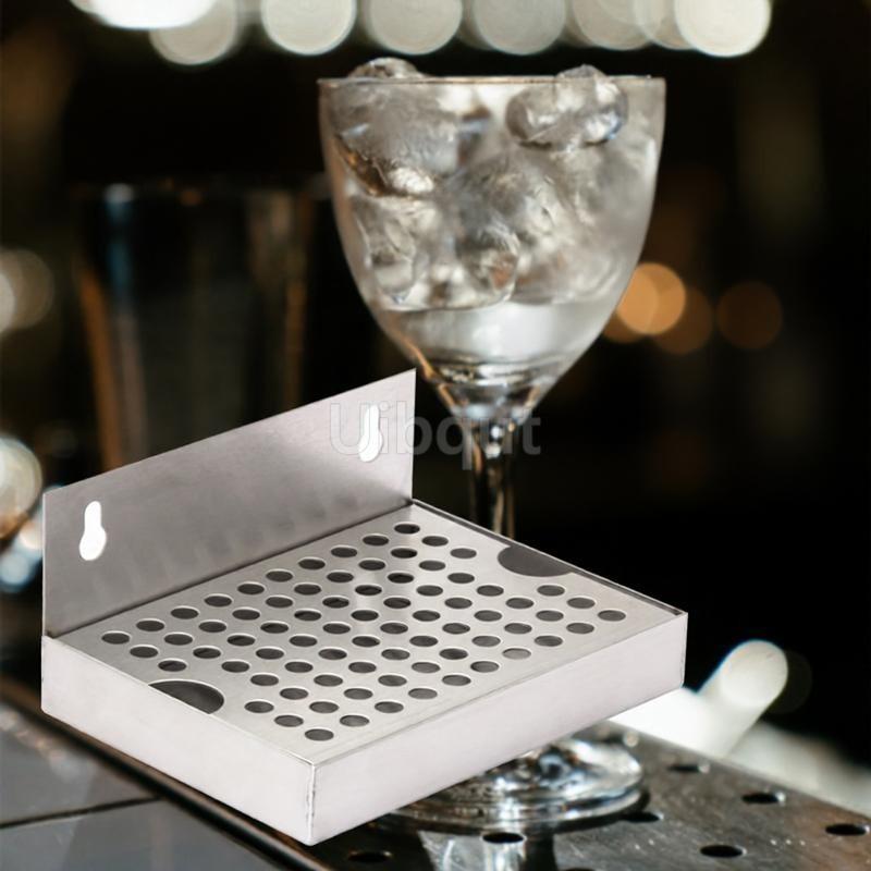 Wall Mount Beer Drip Tray No Drain 304 Stainless Steel Homebrew Kegging Draft Beer JC Beer Machine Beverage Machine Drip Tray