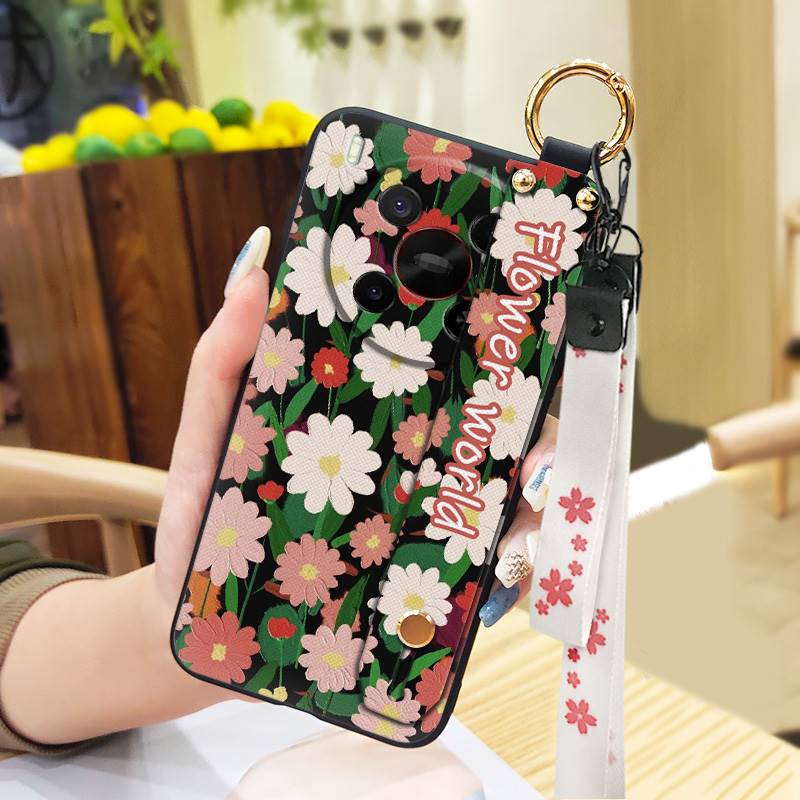 Lanyard Dirt-resistant Phone Case For ZTE Blade V70 Max/Nubia V70 Max Phone Holder Wrist Strap Fashion Design Wristband