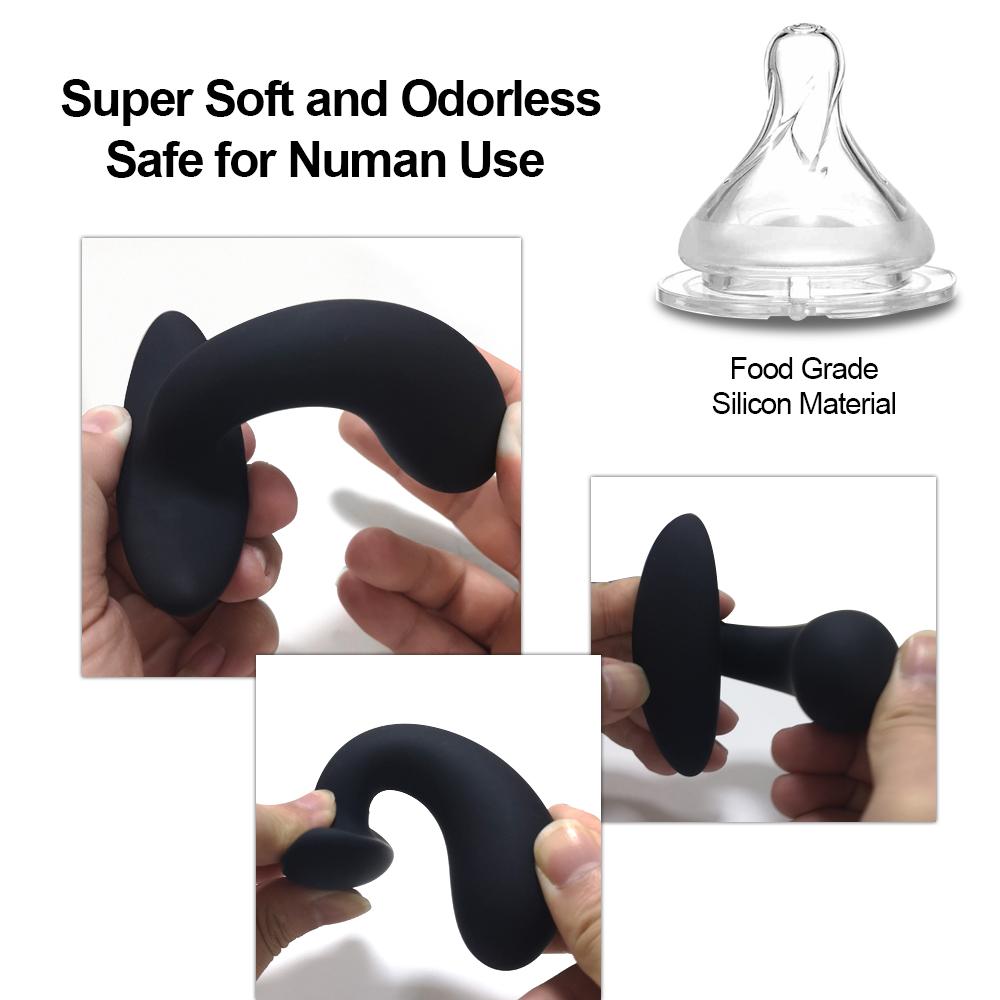 3 Size Silicone Butt Anal Plug Bullet Vibrator Prostate Massager Adult Sex Toys for Men/Women Couples Anal Trainer Buttplug