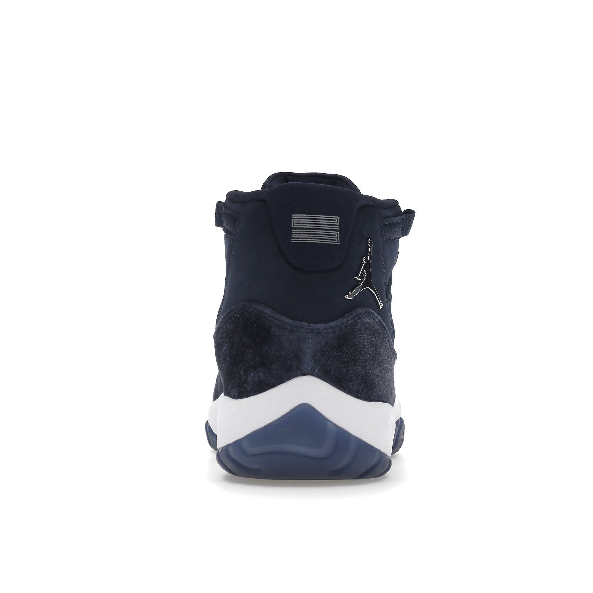 Air Jordan 11 Retro Midnight Navy Velvet женские кроссовки синий металлик-серебристый — фото 7