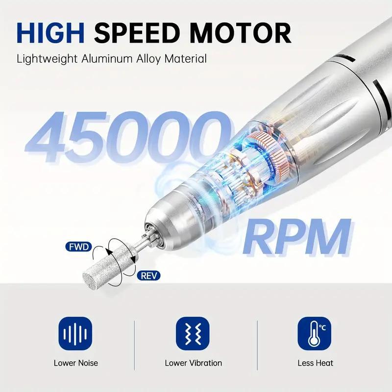 Wiederaufladbarer MS-901 Tragbarer Nagelfräser - Hochgeschwindigkeits-Nagelentfernung (Juni 2025 Modell)