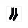 Female Autumn and Winter New Solid Color Cloth Label with Cotton Socks