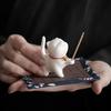 Stylish Ceramic Cat Incense Holder (pont Du Monde) (red)