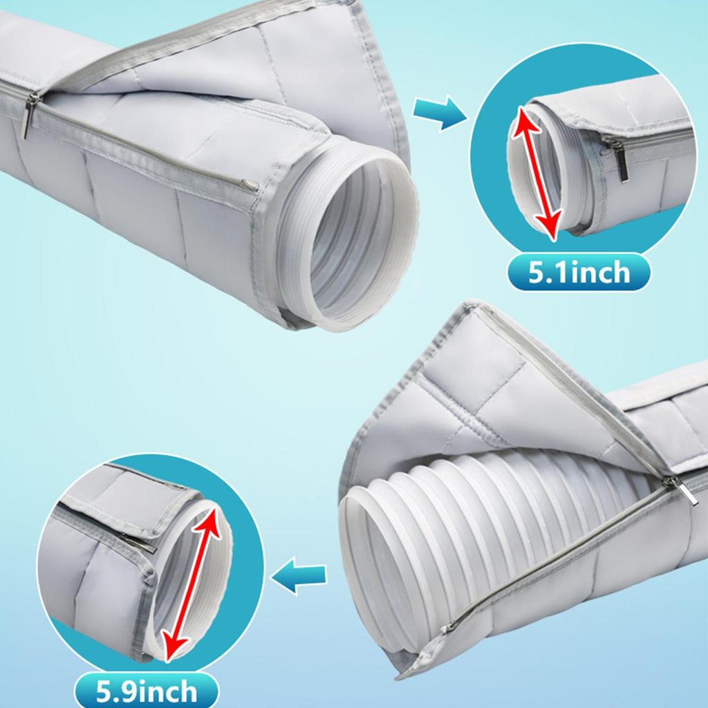Mobile Air Conditioning Hose Insulation Cover Heat Reduction AC Duct Vent Cover Exhaust Tube Interface Cover For Workplace Dorm