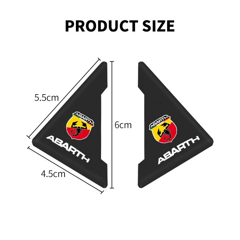 GJIFK1 2pcs Silicone Car Door Corner Cover Bumper Scratch Protector For Fiat Abarth 595 Abarth 500 Abarth 124 Spider Car Accessories