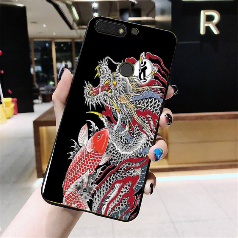 FHNBLJ Japanese DRAGON TATTOO Phone Case For Huawei Honor 7A 8X 9 10 20lite 10i 20i 7C 8C 5A 8A Honor Play 9X pro Mate 20 lite