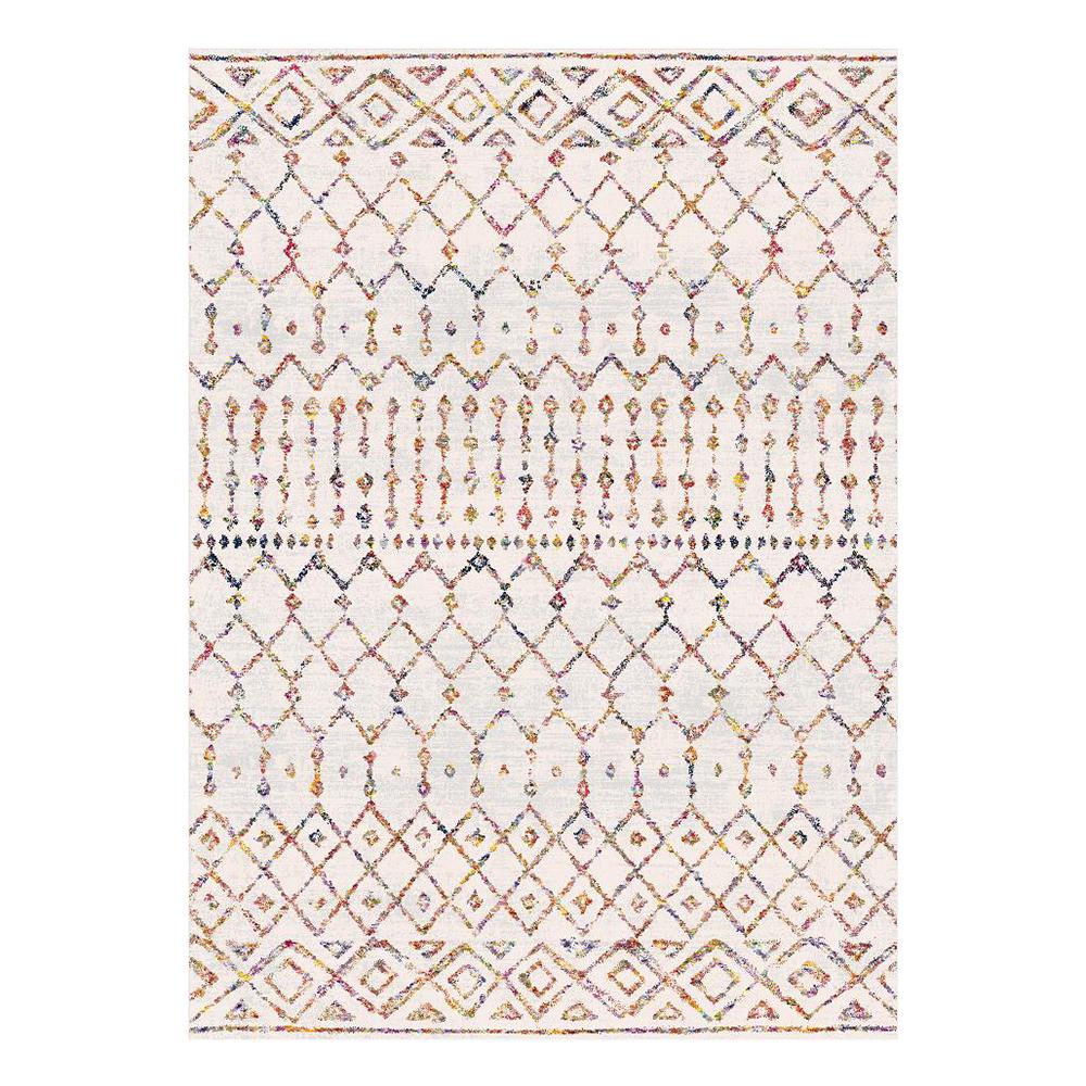 

Boho Accent Area Rug – Stain Resistant Non-Slip Floor Mat for Farmhouse Living Room, Bedroom Office, Earthy Color Design 60*90cm