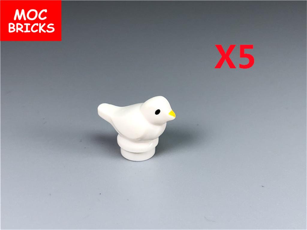 Ladrillos MOC Escena de Selva Bosque Animal Terrestre Cisne Conejo Ratón Pájaro Perro Ensamblar Bloques de Construcción Juguetes para Niños Muñeca de Plástico