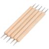 5Pcs Double End Tracing Dotting Stylus Beech Stainless Steel Indentation Pens for Painting Engraving